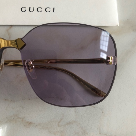 🔥NEW LUXURY GUCCI VIOLET RIMLESS SUNGLASSES🔥 - Picture 14 of 16